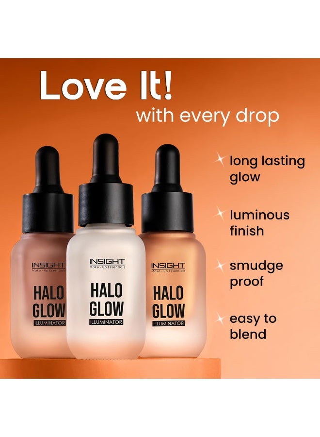 إنسايت مُضيء إنسايت هالو جلو - لون ذهبي وردي سماوي | لمسة نهائية ندية ومشرقة | مُضيء سائل | خفيف الوزن، قابل للتكثيف، يدوم طويلاً | متعدد الاستخدامات - 20 غرام - Image 2